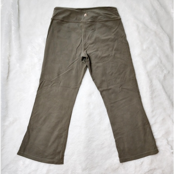 Fila Pants - Fila Army Green Workout Crops